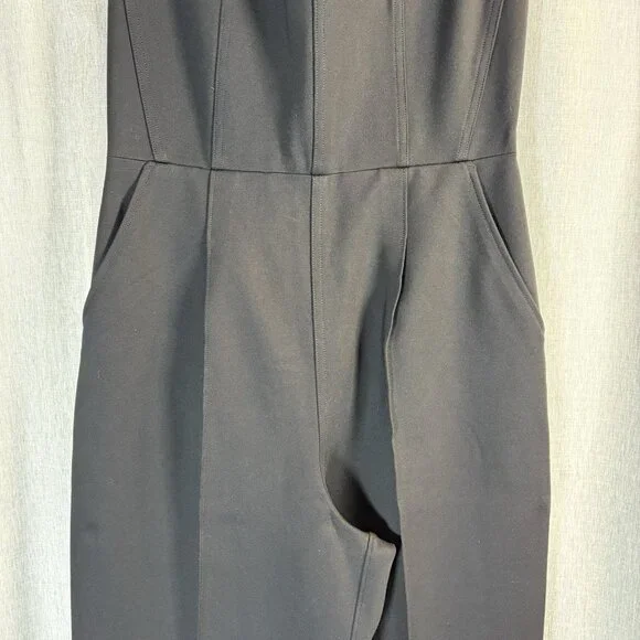Spanx Ponte Corset Jumpsuit Womens Small- Tall Sleeveless Black Stretch NWT - Picture 3 of 12